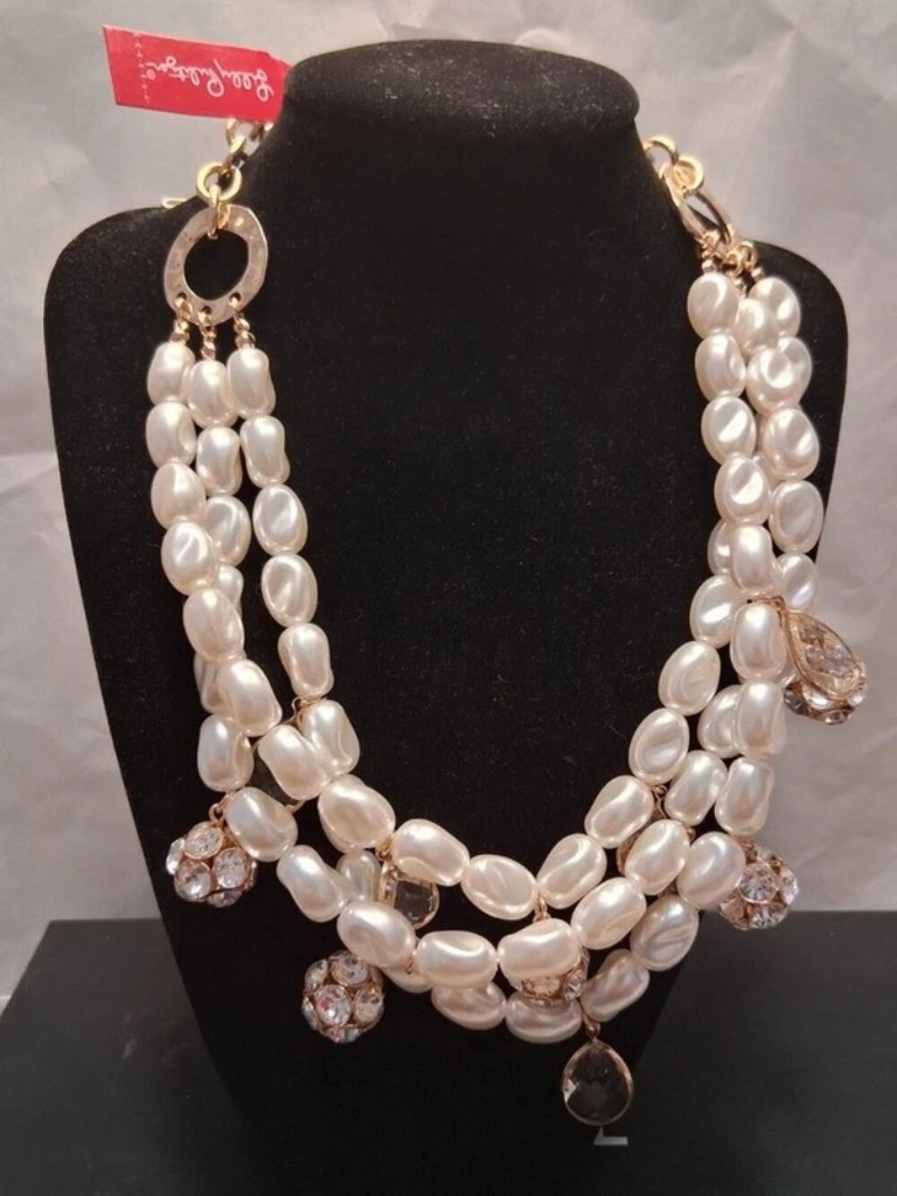 Lilly Pulitzer Faux Pearl Gold Tone Necklace NWT